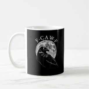 Krähe F-Caw-F Lustiger Vogel Mond Gothic Erwachsen Kaffeetasse