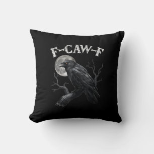 Krähe F-Caw-F Lustiger Vogel Mond Gothic Erwachsen Kissen