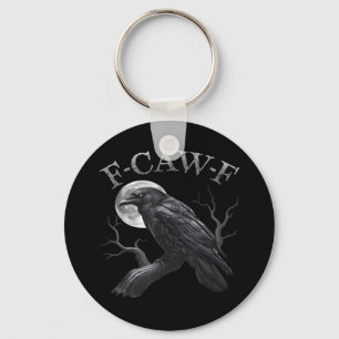 Krähe F-Caw-F Lustiger Vogel Mond Gothic Erwachsen Schlüsselanhänger