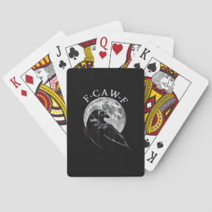 Krähe F-Caw-F Lustiger Vogel Mond Gothic Erwachsen Spielkarten