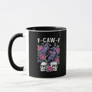 Krähe F-Caw-F Lustiger Vogel Mond Gothic Erwachsen Tasse