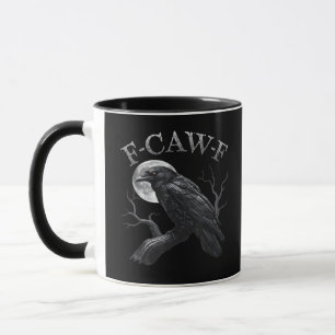 Krähe F-Caw-F Lustiger Vogel Mond Gothic Erwachsen Tasse