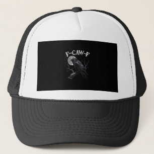 Krähe F-Caw-F Lustiger Vogel Mond Gothic Erwachsen Truckerkappe