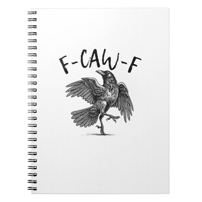 Krähe, F-Caw-F Lustiger Vogel Notizblock (Vorderseite)