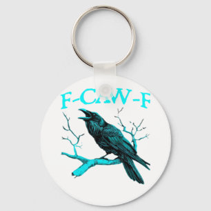 Krähe F-Caw-F Lustiger Vogel Retro-Design Kreative Schlüsselanhänger