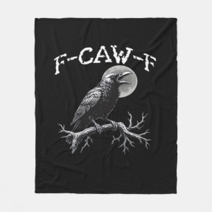 Krähe F-Caw-F Lustiger Vogel Retro Klassiker Fleecedecke