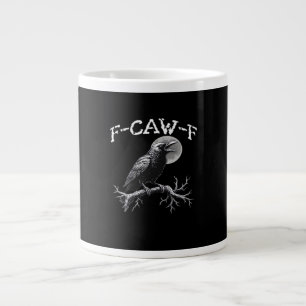Krähe F-Caw-F Lustiger Vogel Retro Klassiker Jumbo-Tasse