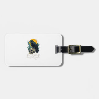 Krähe F-Caw-F Lustiges Totenkopf-Mond-Design Gepäckanhänger