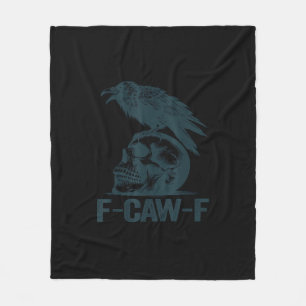 Krähe F-Caw-F Retro Krähenliebhaber Lustig Fleecedecke