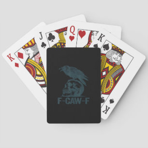 Krähe F-Caw-F Retro Krähenliebhaber Lustig Spielkarten