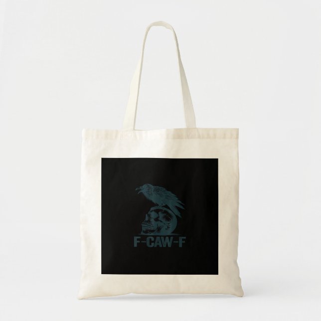 Krähe F-Caw-F Retro Krähenliebhaber Lustig Tragetasche (Vorne)