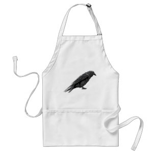 Krähe ~ Krähen-Vogel fertigen Schablone besonder Schürze