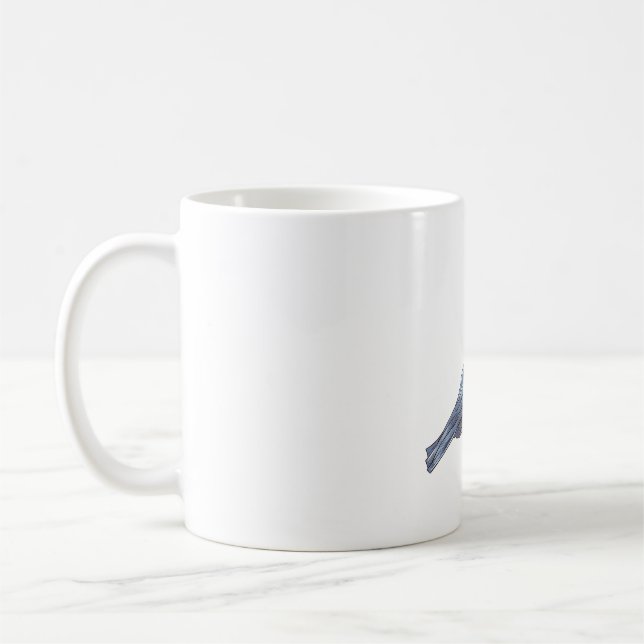 Krähe Liebe schwarzer Vogel mit Herz Kaffeetasse (Links)