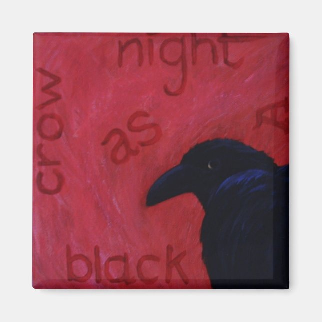 Krähe Magnet (Vorne)