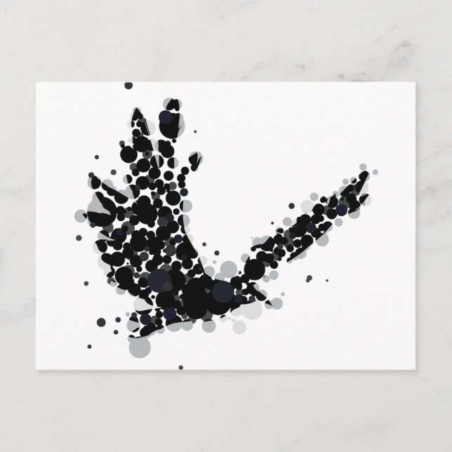 Krähe Postkarte (Vorderseite)