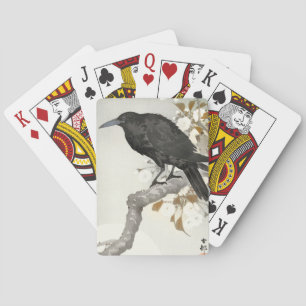 Krähe Rabe Koson Japanischer Vogel Crow Spielkarten
