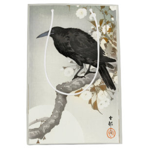 Krähe Rabe Koson Japanischer Vogel Krähe Mittlere Geschenktüte