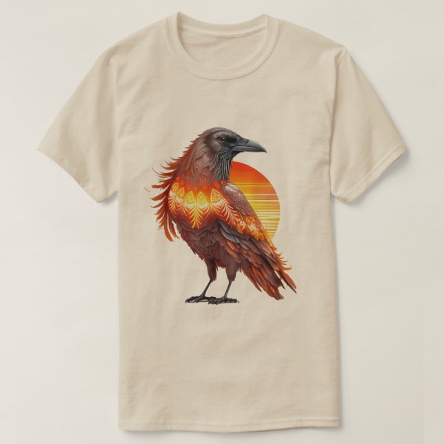 Krähe Sonne 01 T-Shirt (Design vorne)