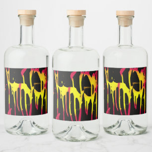 Krähe und Kräuter und Bacchanal Alkoholflaschenetikett