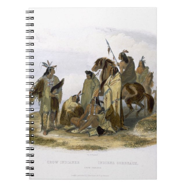 Krähen-amerikanischer Ureinwohner, überzieht 13 Notizblock (Vorderseite)