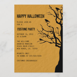 Krähen des Halloween-Party-| Einladung