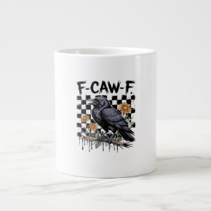 Krähen-Flowral, F-Caw-F Lustiger Vogel FCAWF Mond Jumbo-Tasse