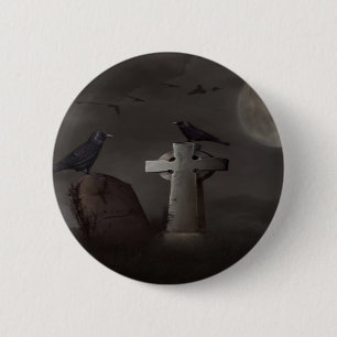 Krähen-Friedhof pinback Knopf Button