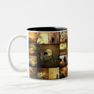 Krähen Galore und mehr Zweifarbige Tasse