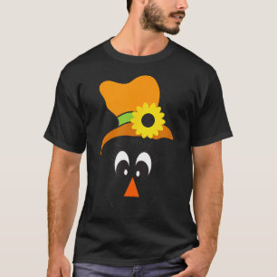 Krähen-Gesichts-Wimpern-Hut-Schirm Halloween-Kostü T-Shirt