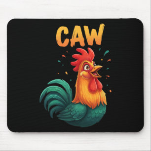Krähen Hahn Huhn Bauernhof Tier Lustig Bauernhof L Mousepad