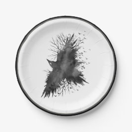 Krähen-Halloween-Pappteller Pappteller