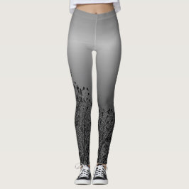 Krähen in den Bäumen in der Holzkohle Leggings