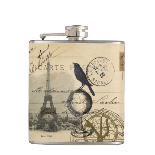 Krähen-Kugel-Paris-Flasche Flachmann