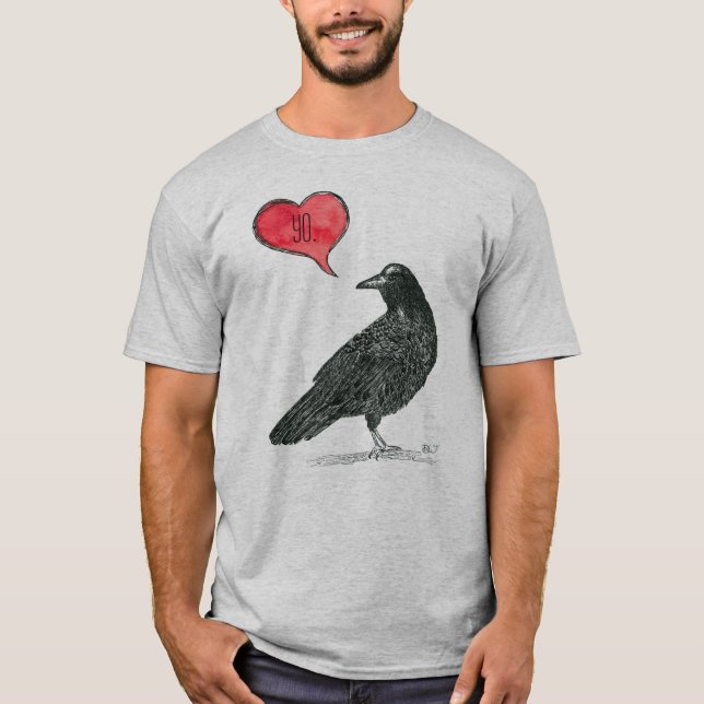 Krähen-Liebe-T - Shirt (Vorderseite)