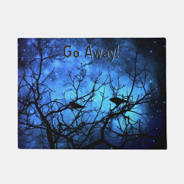 Krähen: Mord-Blue-Skies-Türmatte Fußmatte (Vorderseite)