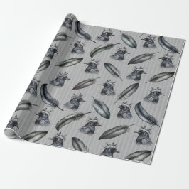 Krähen Raben Crows Federn Feathers Verpackung Geschenkpapier
