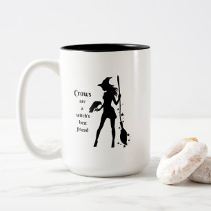 Krähen sind eine Hexenfreundin-Tasse Zweifarbige Tasse