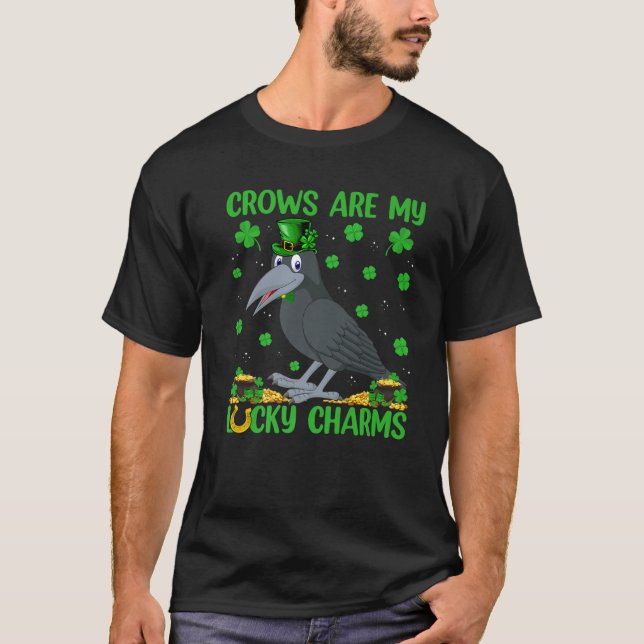 Krähen sind meine glücklichen Charms Crow Bird St. T-Shirt (Vorderseite)