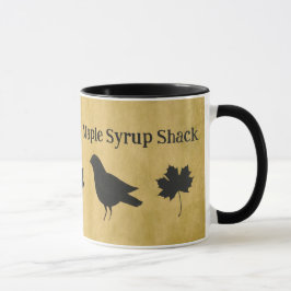 Krähen und Ahorn-Blätter Ahornsirup-Tasse Tasse