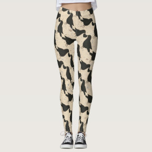 Krähen und Herz-Leggings Leggings