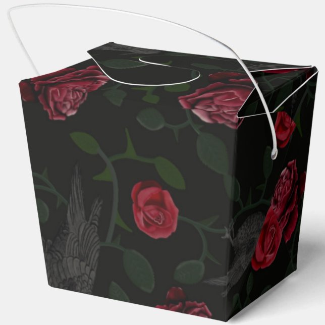 Krähen und Rose Geschenkschachtel (Rückseite)