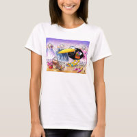 Krähen-Vintages Kleidungs-Kollektort-shirt