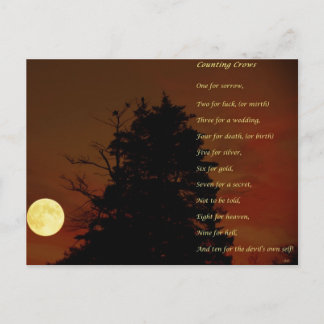 Krähen zählen postkarte