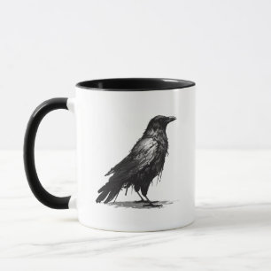 Krähenglas mit Zweifarbigem Design Tasse
