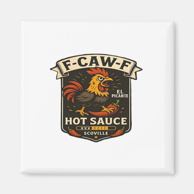 Krähenhumor Lustiges Gothic F-Caw-F Magnet (Vorne)