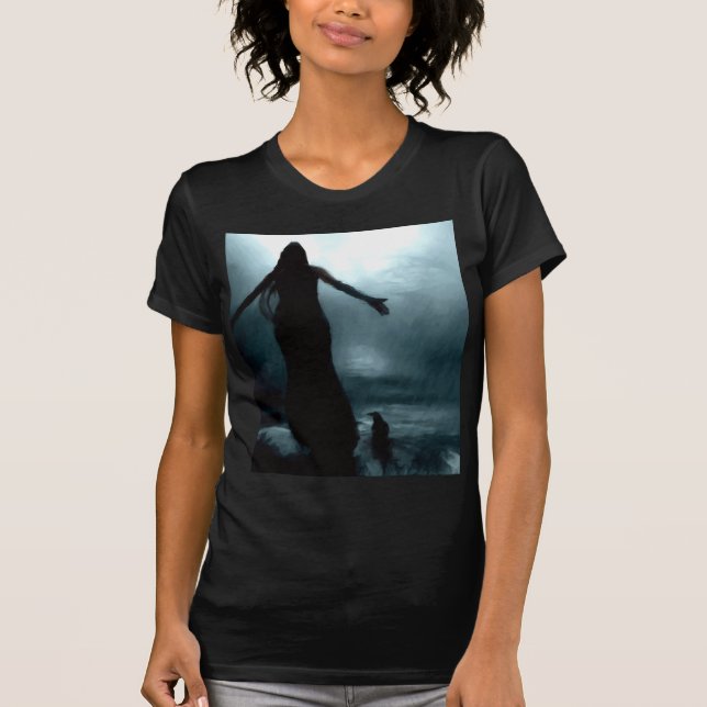 Krähenraben-Regenwasser der keltischen Göttin T-Shirt (Vorderseite)