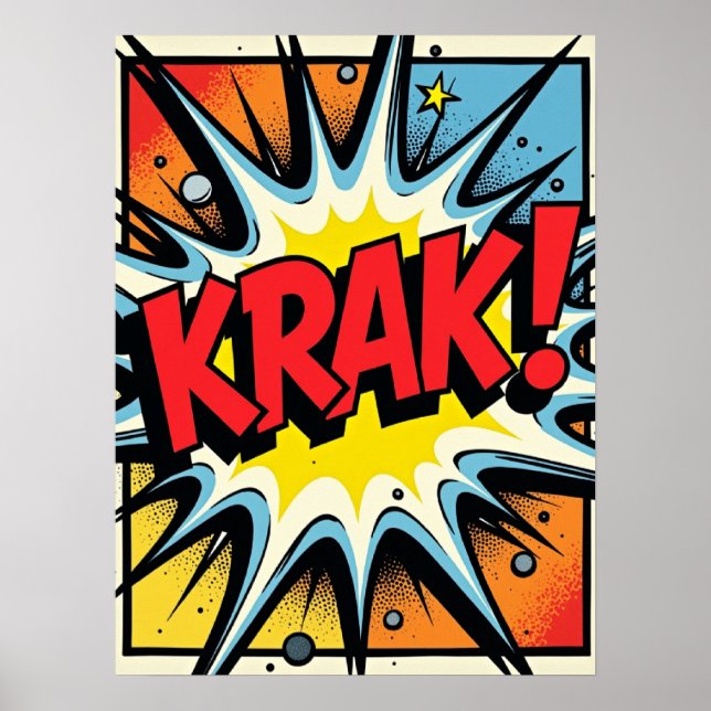 KRAK! Pop Art Comic Explosionspopster Poster (Vorne)