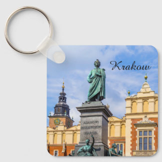 Krakau, Ein Mickiewicz-Denkmal, Polen, Magnet Schlüsselanhänger