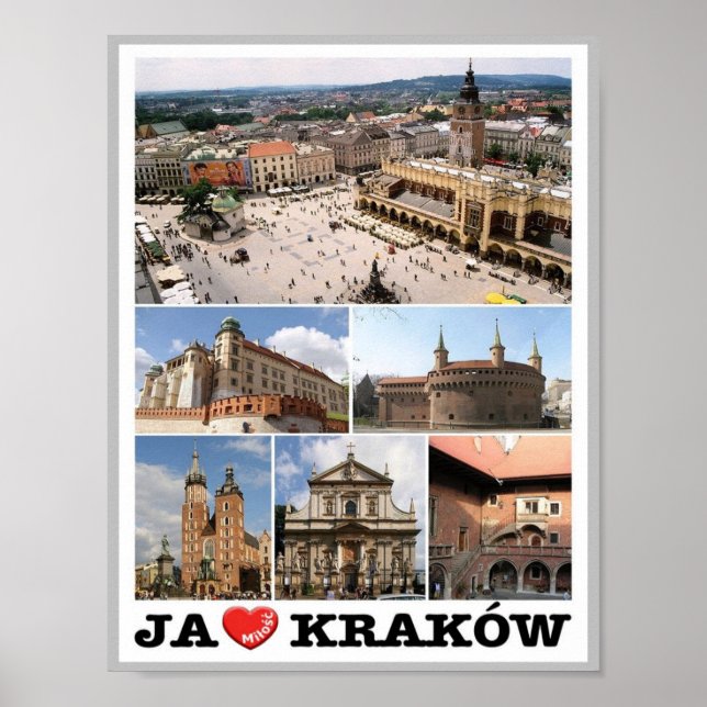 Krakau - I Liebe - Polen - Poster (Vorne)