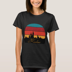 Krakau Polen Altstadt Retro Reise T-Shirt